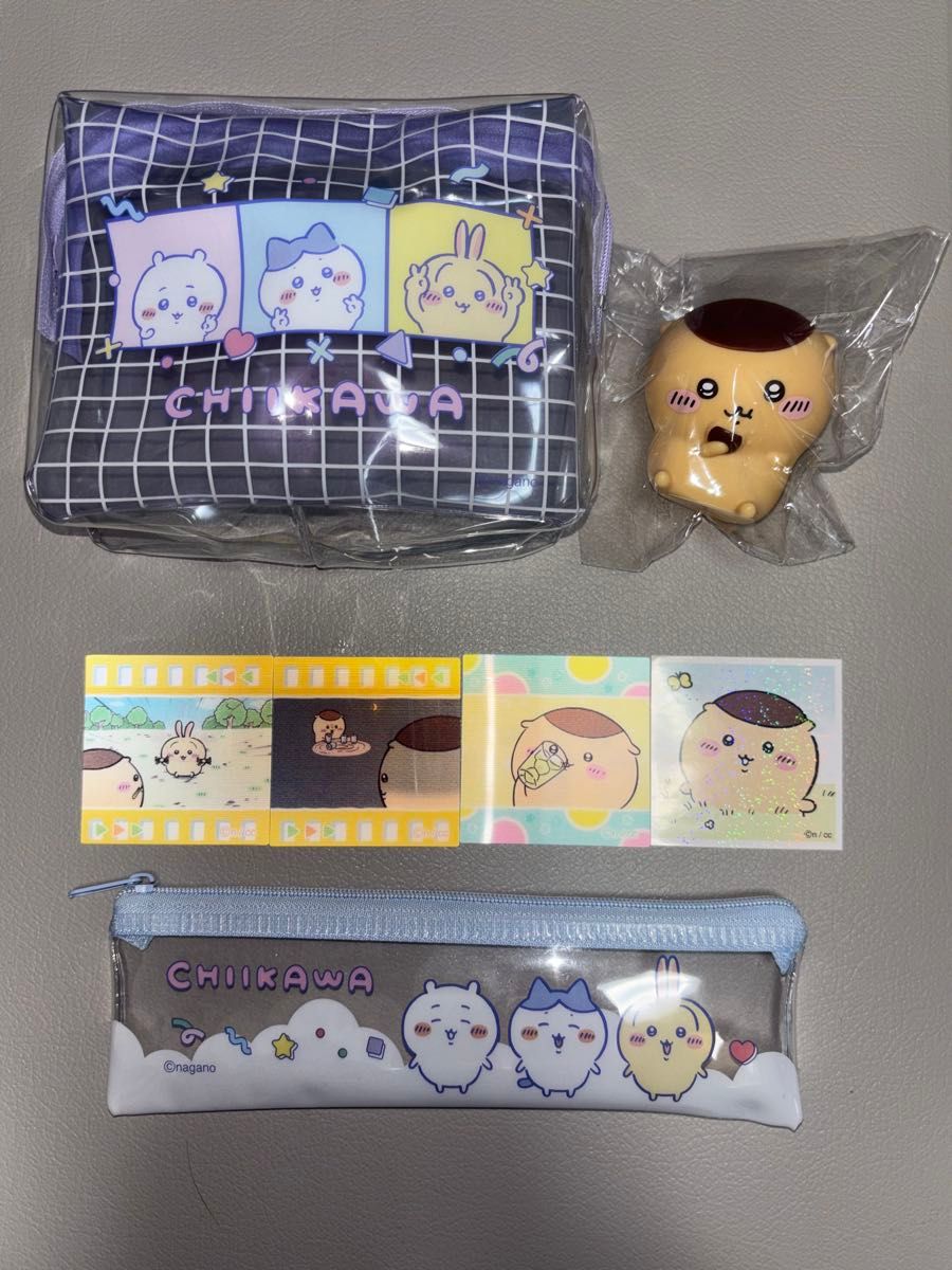 Chiikawa Kurimanju Chiikawa Friends Pouch Sticker Pen Case Set