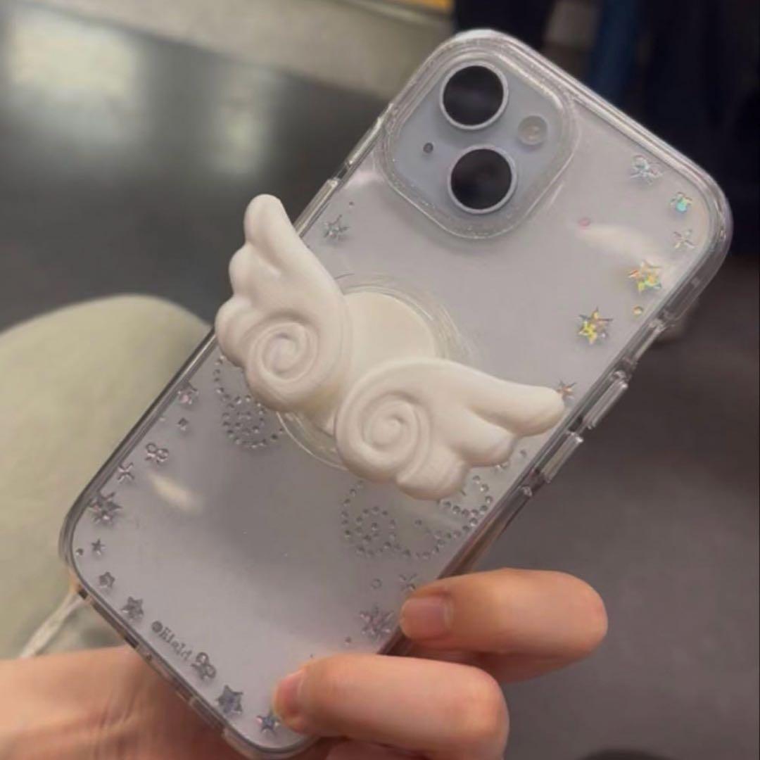 Angel Wings Smartphone Grip, Clear
