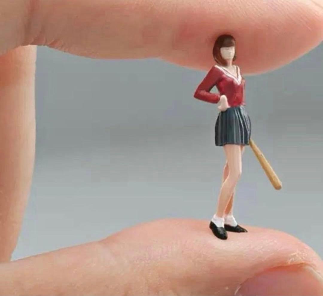 1/64 Scale Figure High School Girl for Diorama