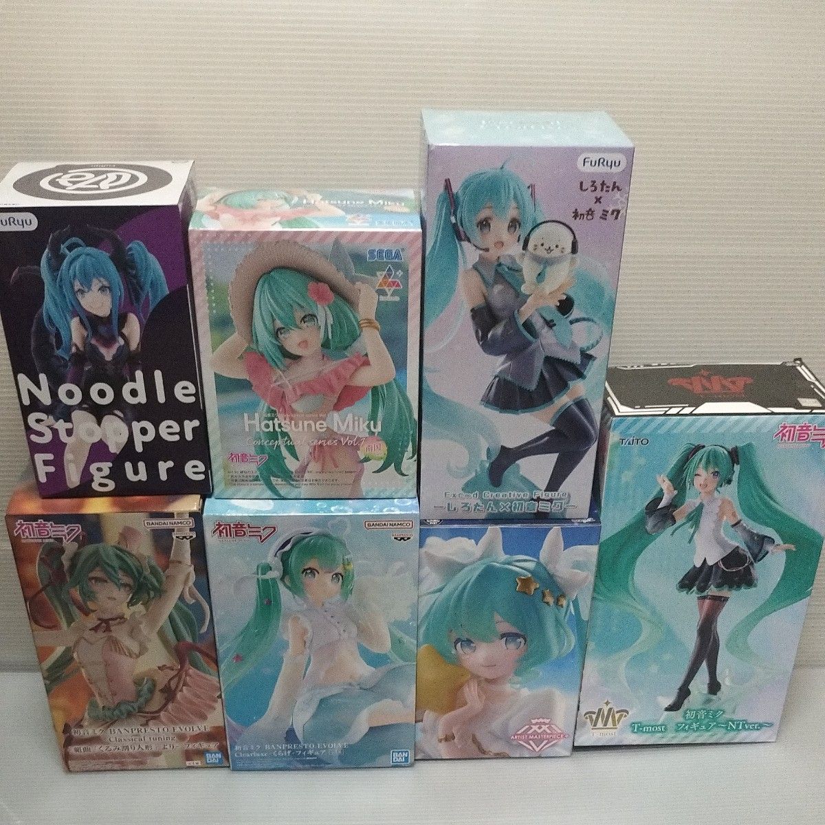 初音未来7体套装 美少女手办 整套出售 赠品 HATSUNE MIKU