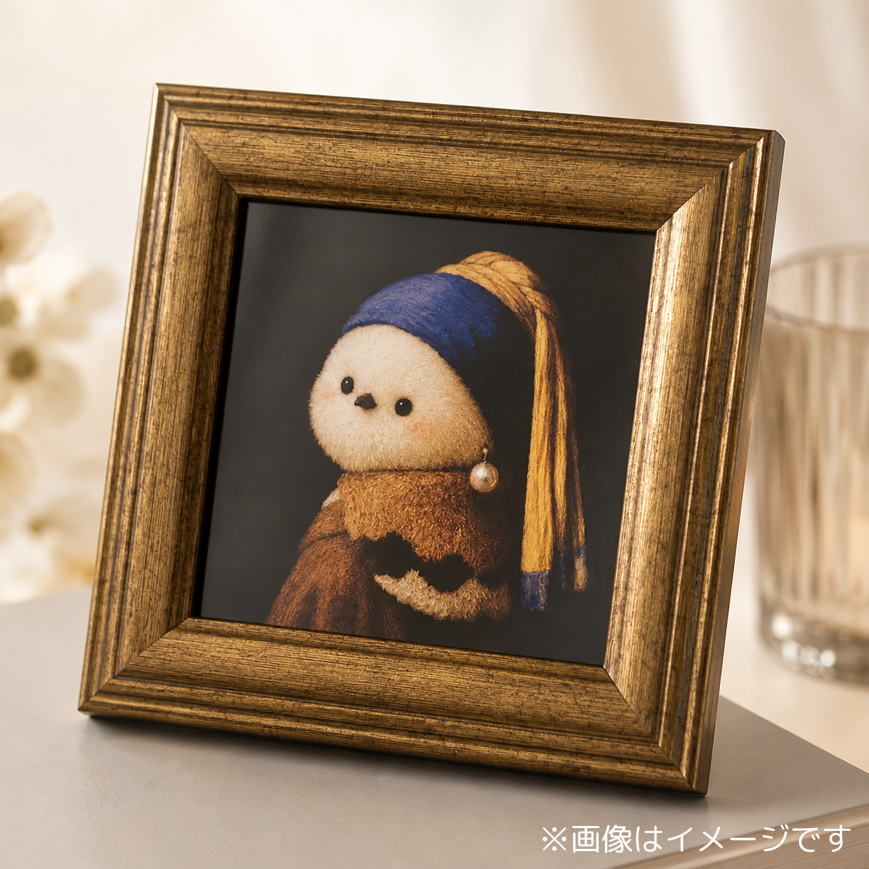 戴珍珠耳环的煤山雀【小】|煤山雀美术馆