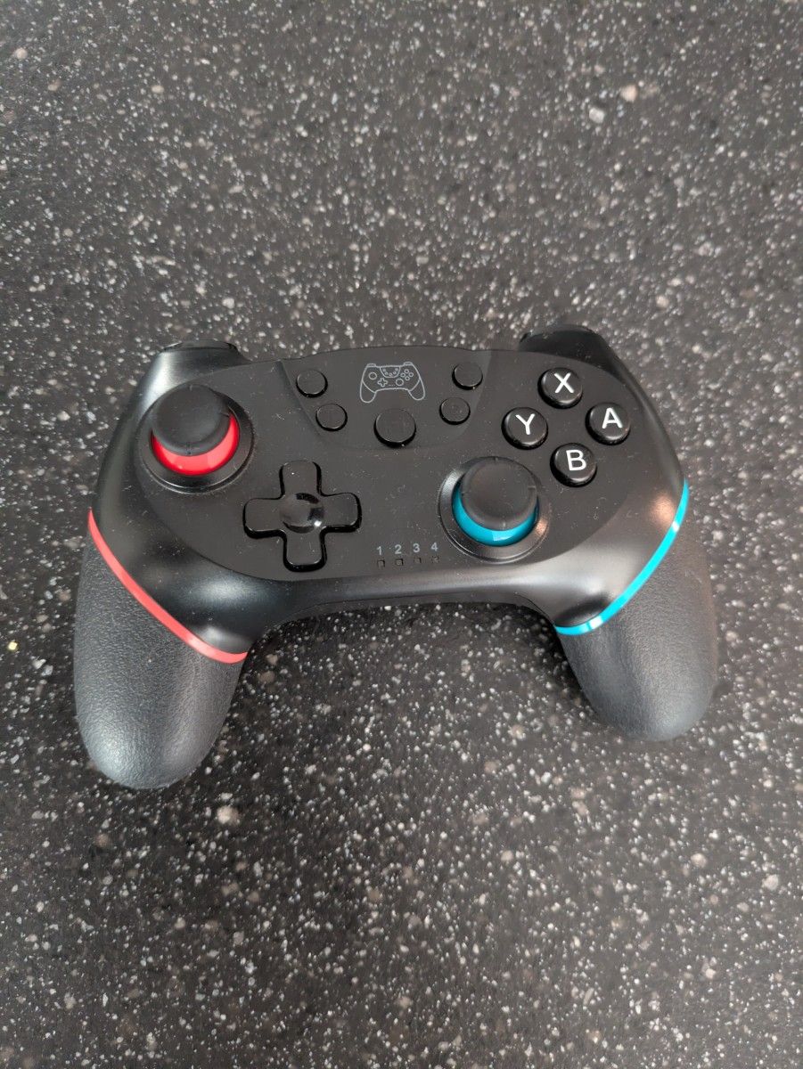 Switch用 ワイヤレスコントローラー プロコン互換品 ブラック 赤青ライン