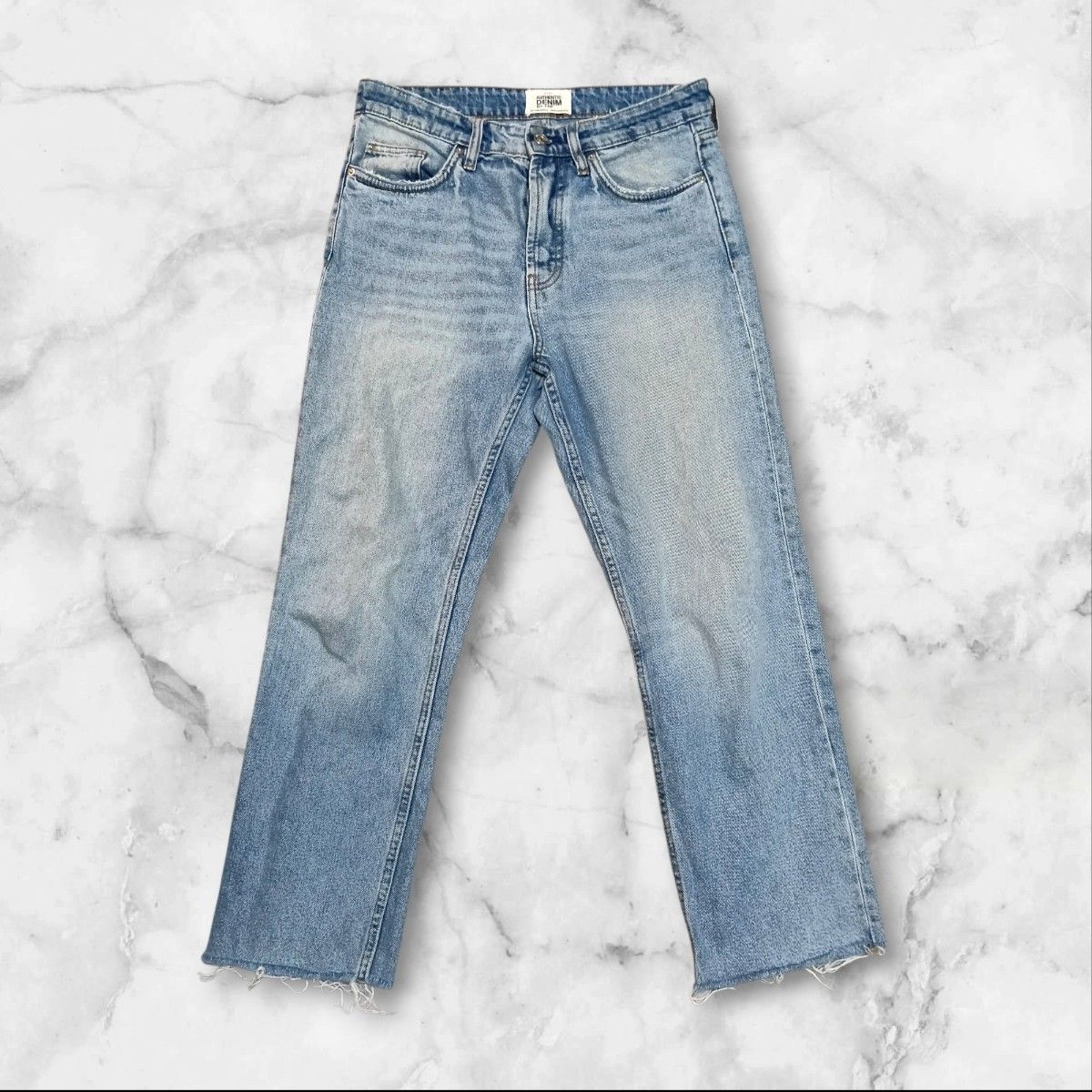ZARA 扎拉 特拉法洛克牛仔裤 TRF 牛仔裤 休闲 潮流 纯棉100% 浅蓝色