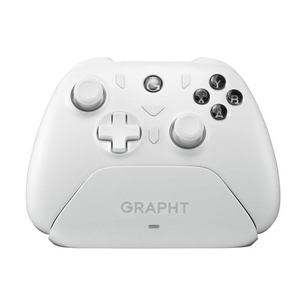 GRAPHT Omni Plus 带充电底座（白色）[GRT076-WHT-ONE] 无线游戏手柄