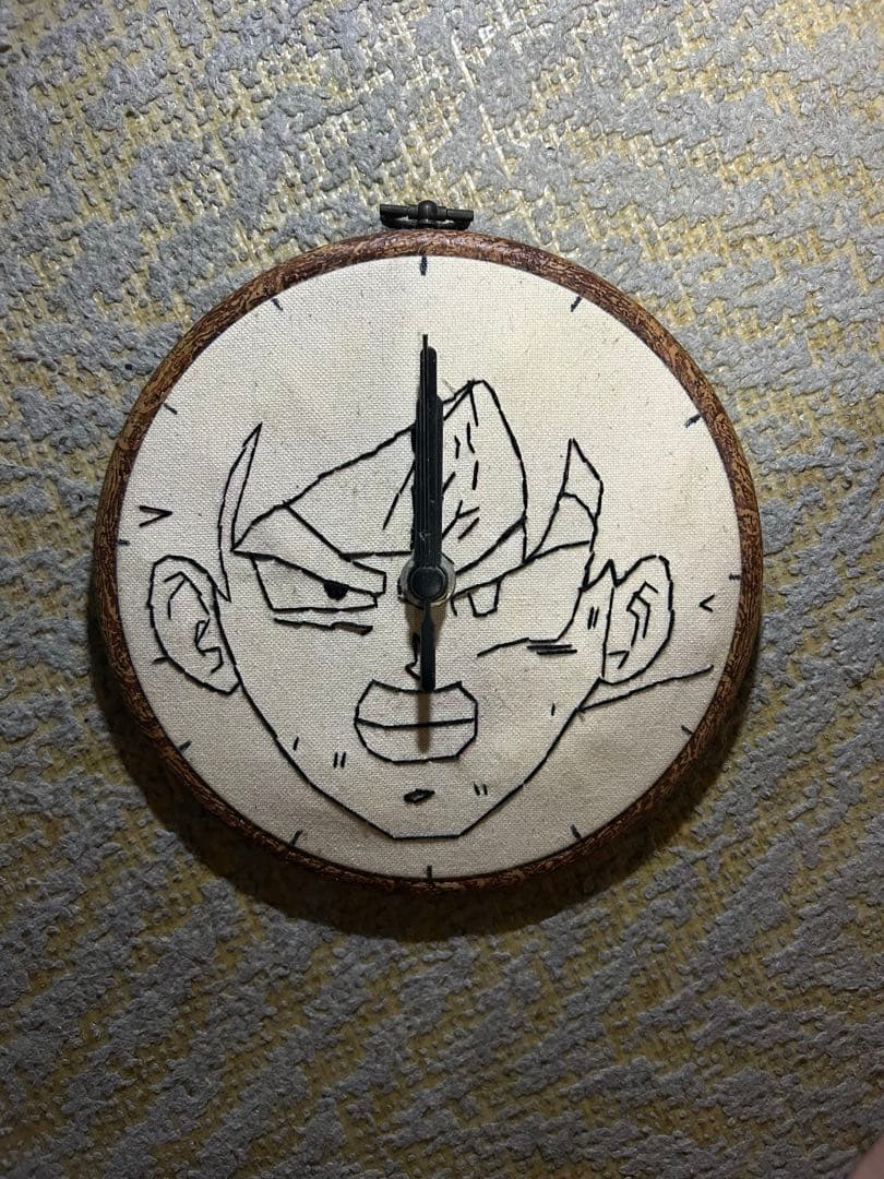 Embroidery Art Wall Clock Handmade