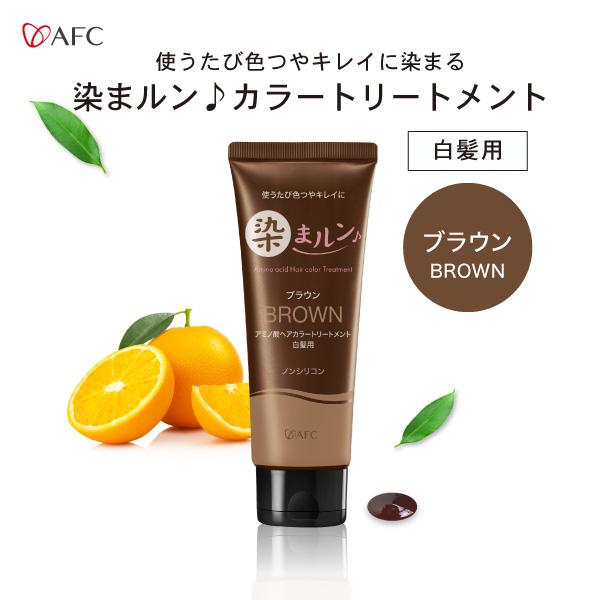 ヘアカラートリートメント　染まルン♪　220g　　カラー：ブラウン【白髪用】　白髪染め　カラートリートメント　セルフカラー ヘア　染まるん 爆買 超PayPay祭