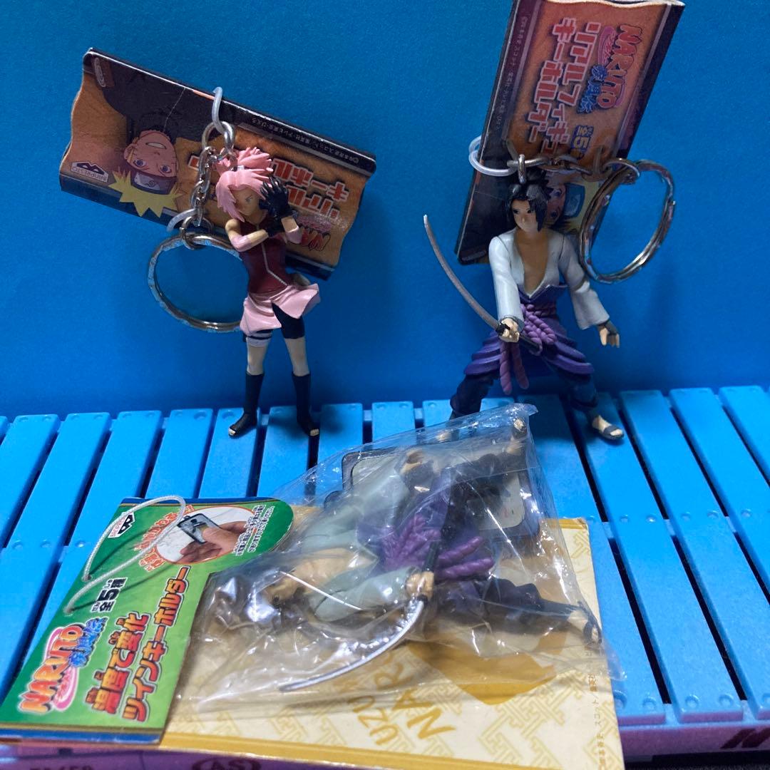 NARUTO Figure Keychain Sakura Sasuke 3-Set Prize