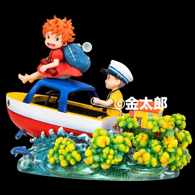 Ponyo on the Cliff Ponyo & Sosuke Boat Figure B1 Diorama Style Limited Quantity New
