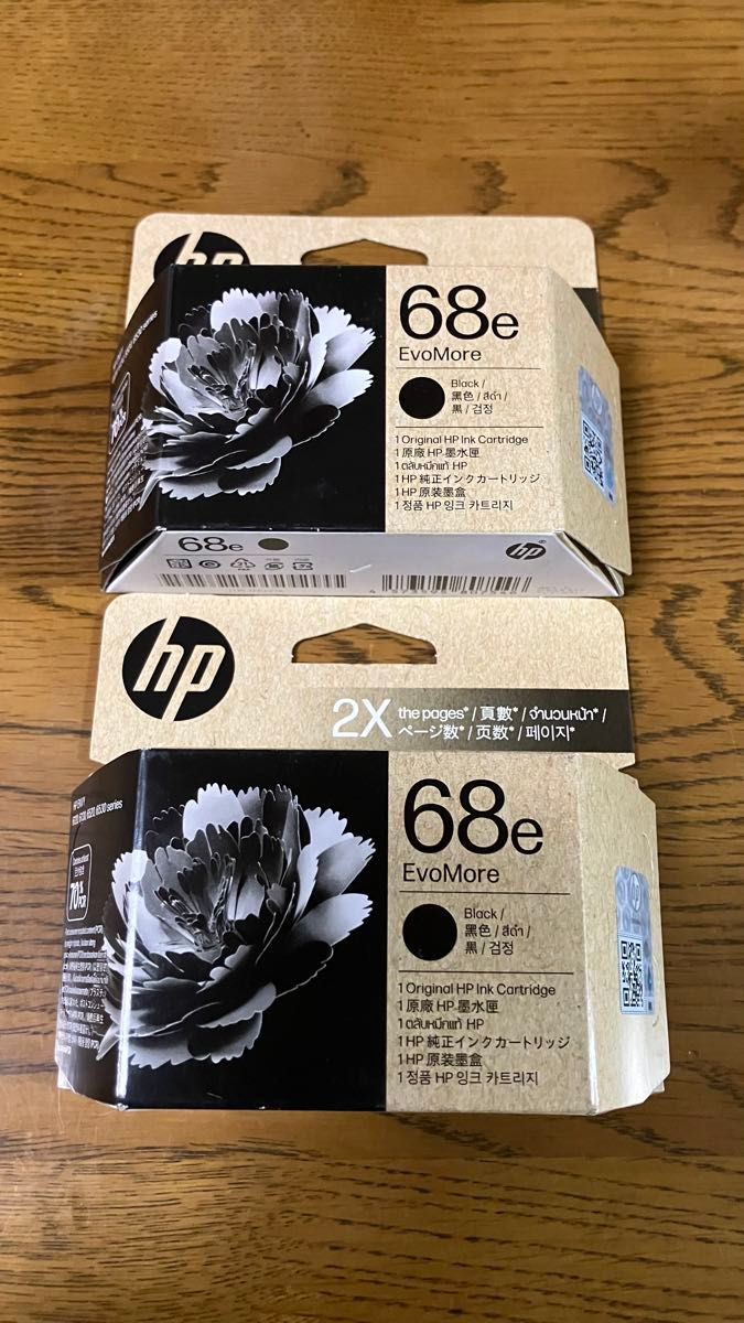 HP纯正墨盒68e EvoMore黑色2个套装