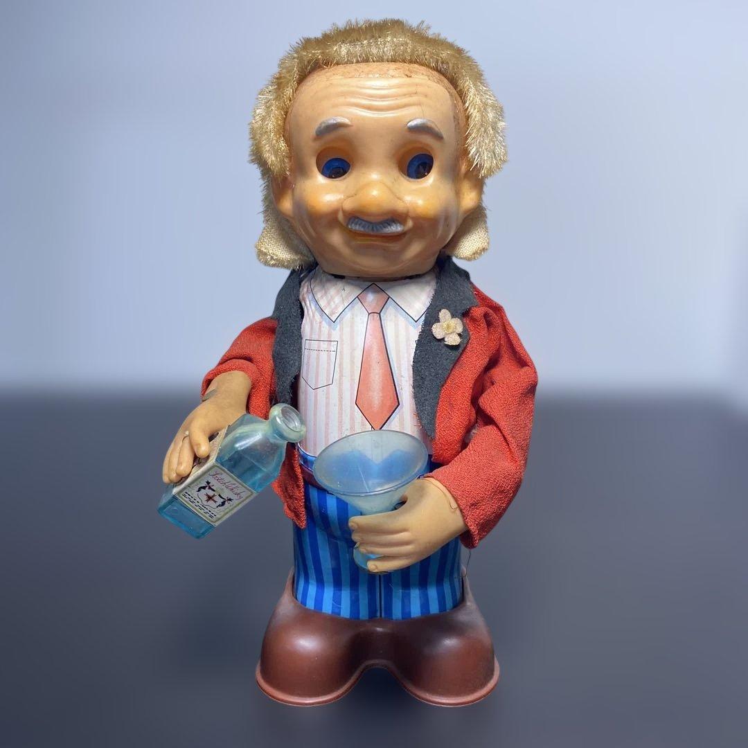 ◉原装旧物 米泽玩具 酒鬼 威利 BLUSHING WILLY 锡制