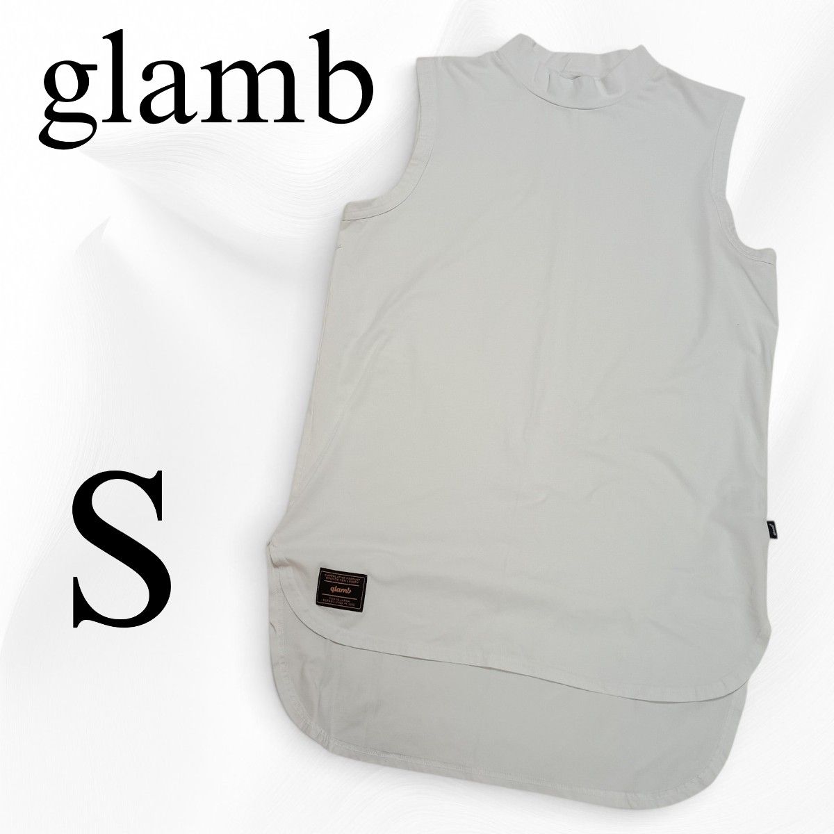 glamb Gram high-neck tank top, sleeveless, long-length, for layering