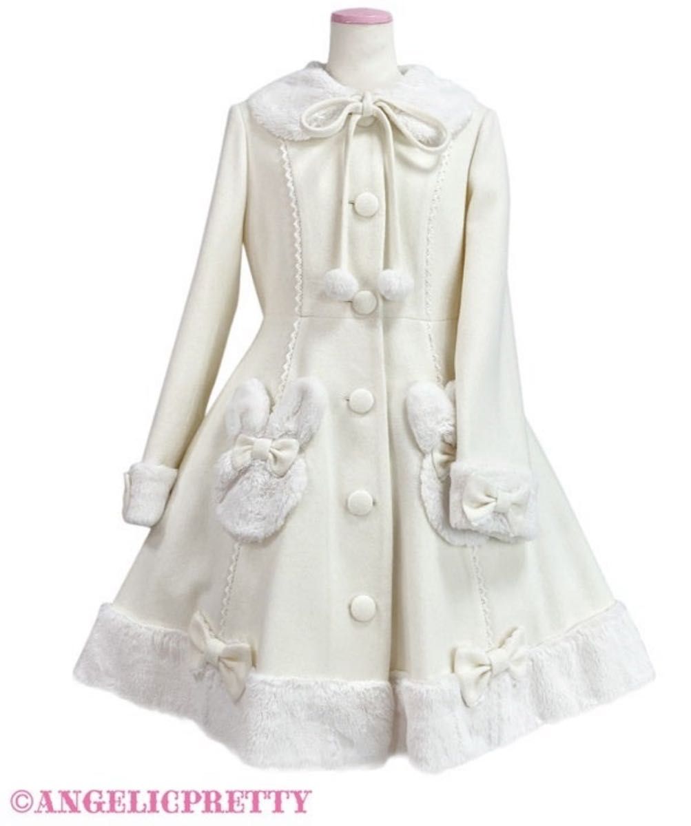 ANGELIC PRETTY 兔耳皮草外套 象牙白
