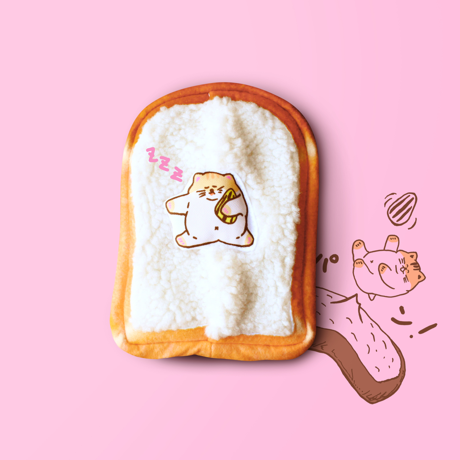「“在面包上睡觉的火腿”口袋纸巾盒
