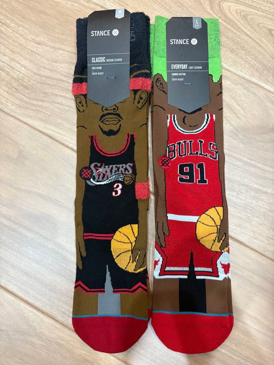 STANCE NBA袜子 2双装 西卡瑟斯 艾弗森 公牛队 罗德曼