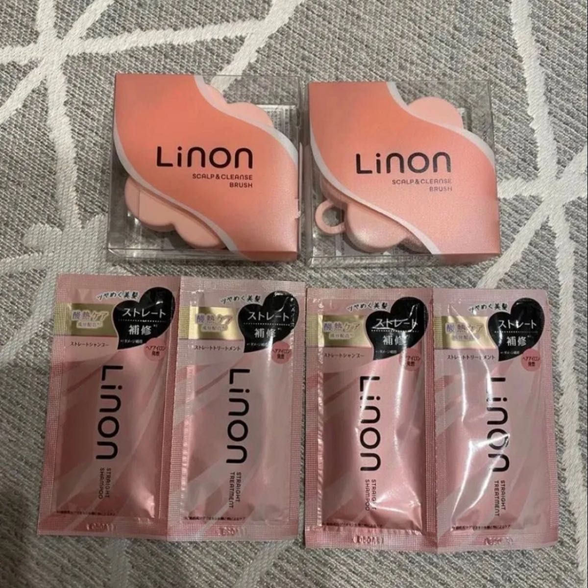 Linon renon skarup clins刷粉色洗发水刷头皮按摩头皮刷2个套装附带