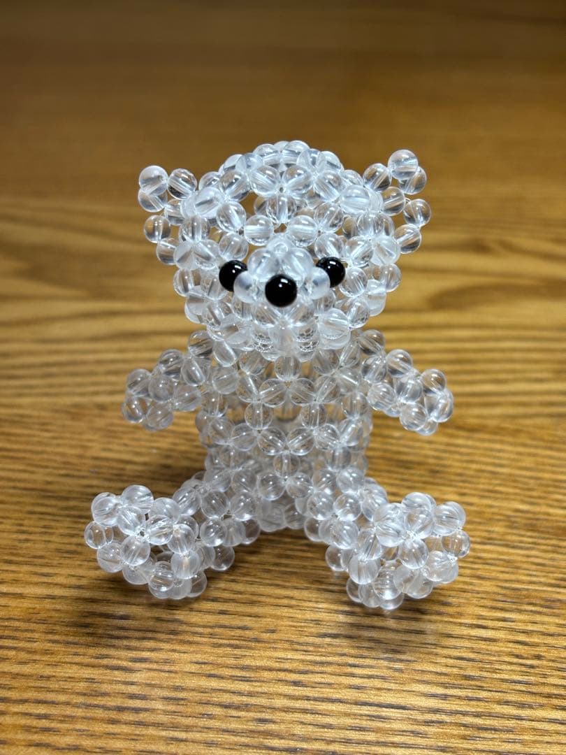 熊形摆件 水晶 手工制作