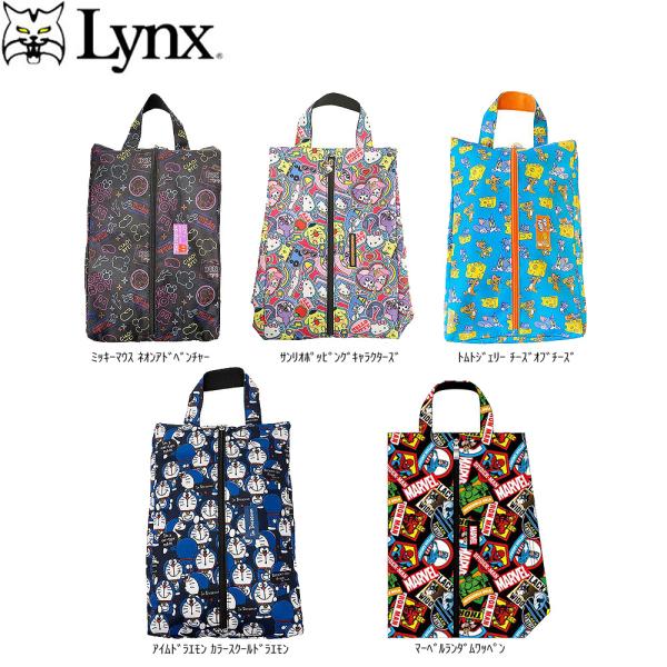Lynx リンクス キャラクター シューズバッグ(ミッキー/マーベル/サンリオ/ドラえもん/トムとジェリー) ゴルフ キャラクター グッズ 爆買