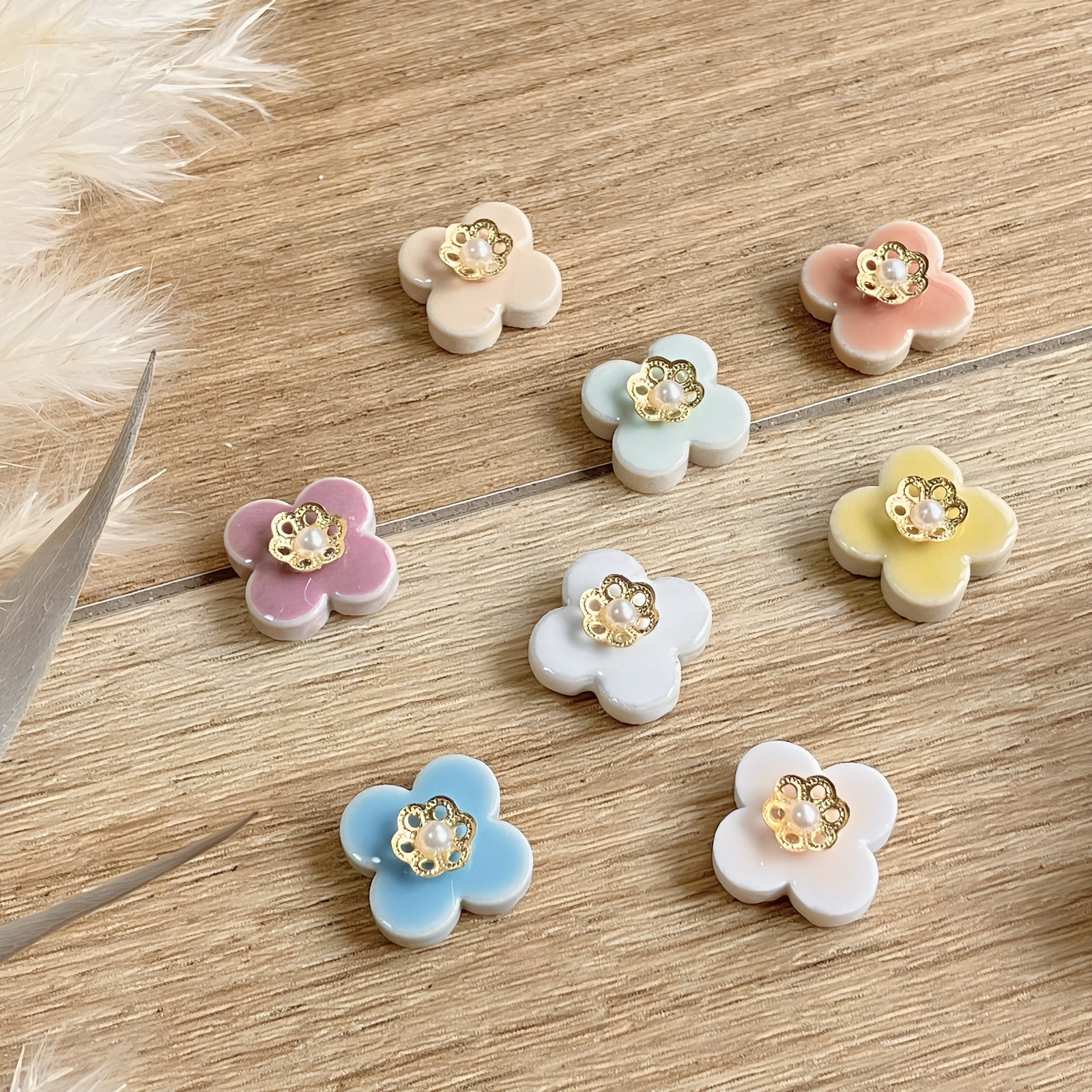 强力磁铁 ☆ 樱花盛开的饰品一样的华丽磁铁8个1套色彩鲜艳可爱的时尚内庆祝美浓烧樱