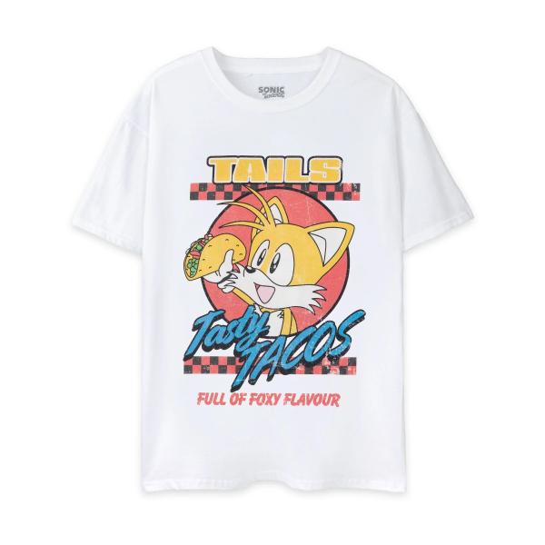 (ソニック・ザ・ヘッジホッグ) Sonic The Hedgehog オフィシャル商品 ユニセックス Tasty Tacos Tシャツ 半袖 トップス N