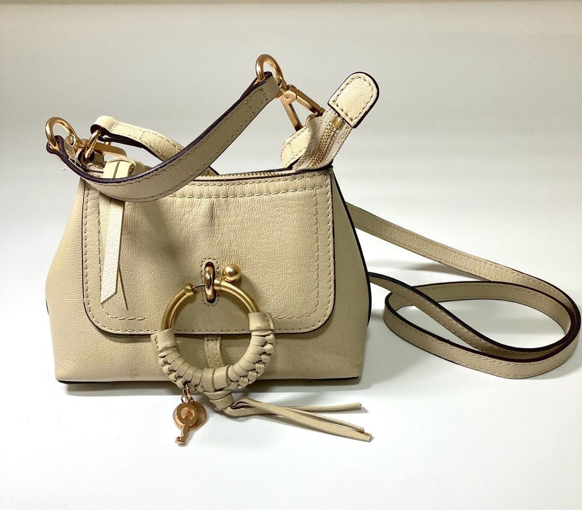 See by Chloé Joan Mini Shoulder Bag, 2-Way, Beige