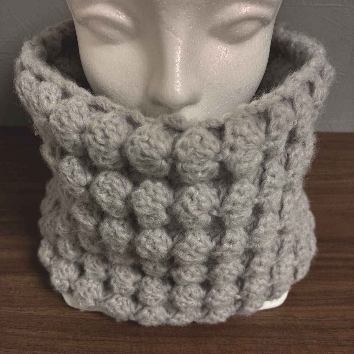 ネックウォーマー　毛糸　ハンドメイド　手作り　スヌード　マフラー