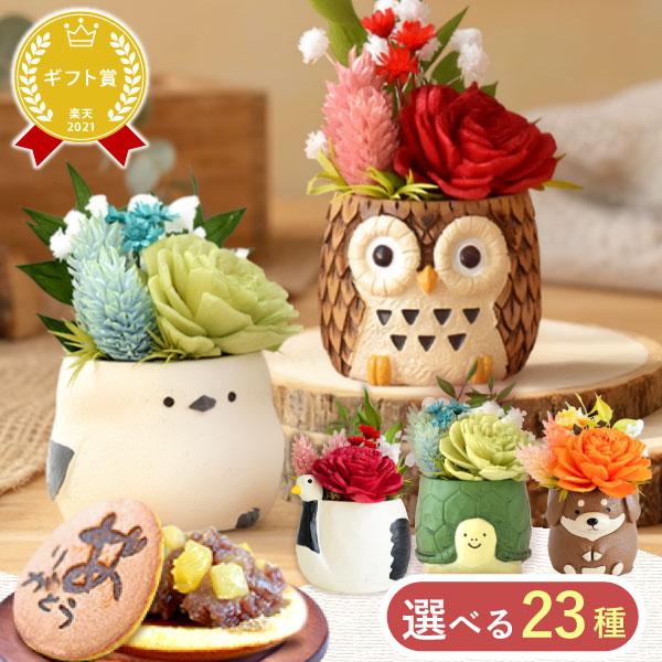 生日礼物 女性 礼品 花 点心 甜点套装 太阳能花 和果子 动物摆件 狗 猫 猫爱好者 动物 40代 50代 60代