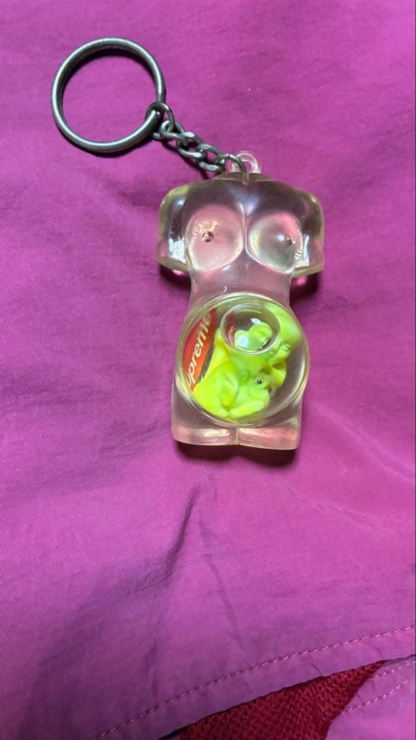 SUPREME Keychain Clear Keychain Figure Pregnant Woman