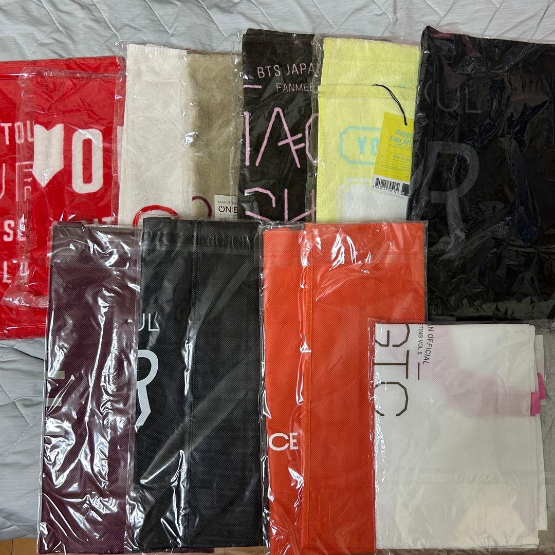 BTS官方商品毛巾购物包集中销售