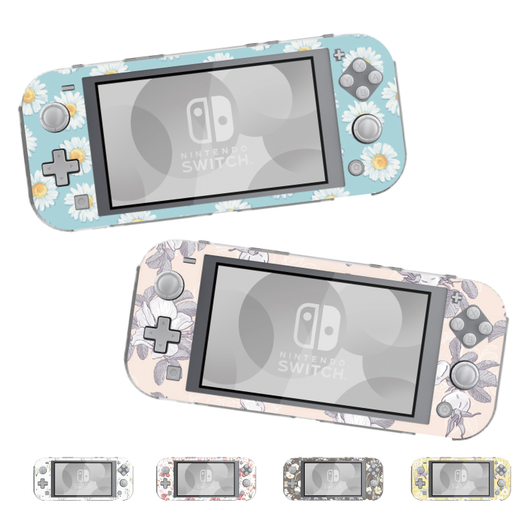 Nintendo Switch Lite外壳盖开关灯可爱时尚大人儿童儿童玩具游戏花纹设计Flower花