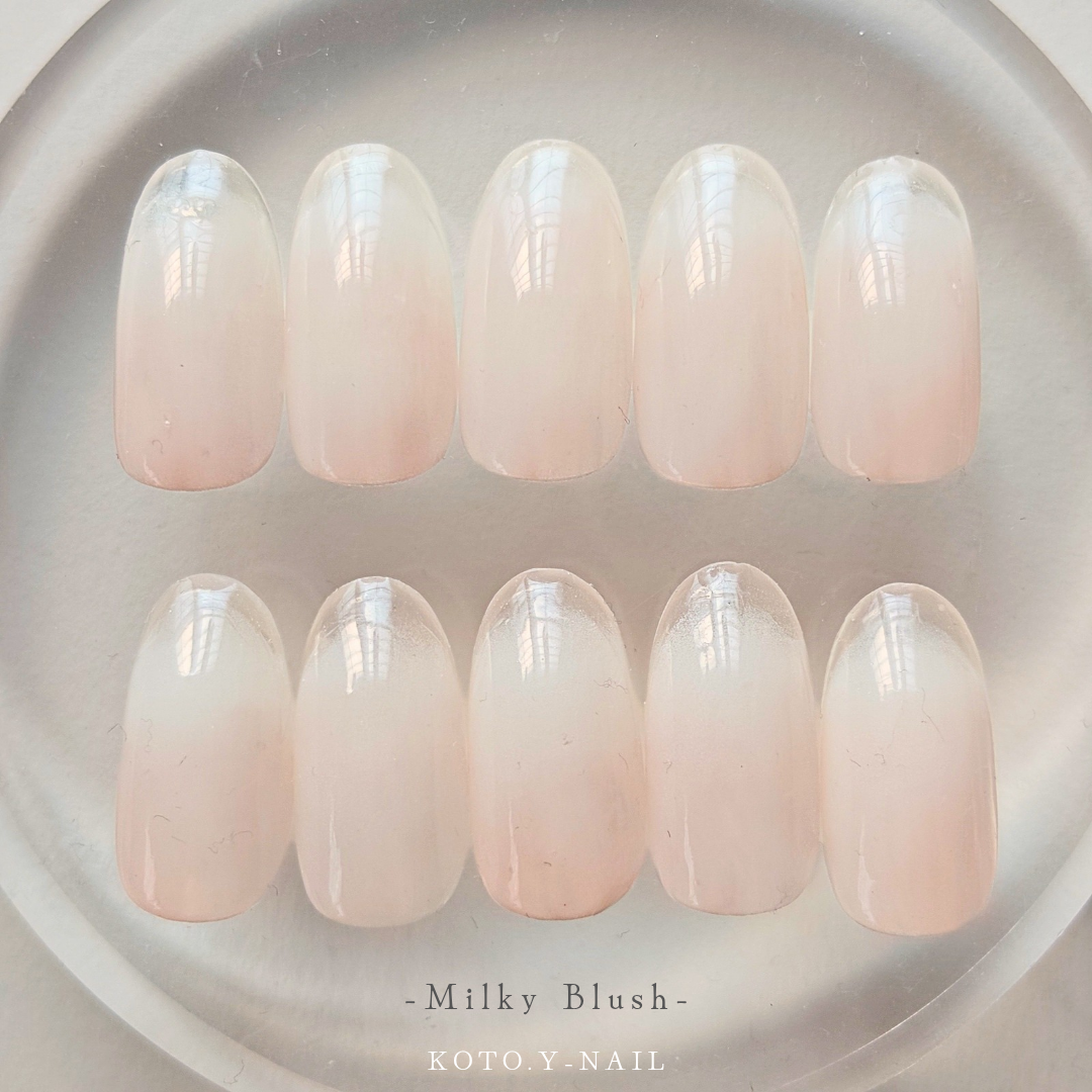 Milky Blush Nail Tip Clear French Light Color Nail Bridal Wedding Bride Coming of age Korean Nail Wedding Graduation Ceremony Entrance Ceremony Simple Spring Adult Cute Daily Garry Nail