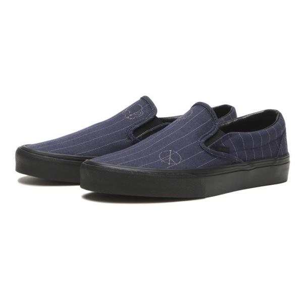 VANS 万斯 经典一脚蹬 休闲鞋 VN000BVZNGV 羊毛海军蓝/黑色