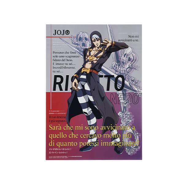 一番赏 JOJO的奇妙冒险 GOLDEN WIND HITMAN TEAM L奖 透明海报 里苏特·涅罗 单件 动漫 角色 周边