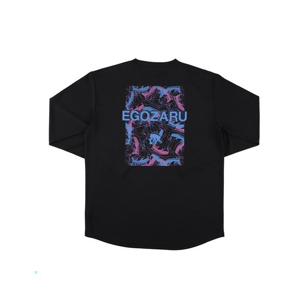 エゴザル(EGOZARU)(メンズ、レディース)バスケットボールウェア アブストラクトネス バックプリント ロングスリーブTシャツ EZFW26ULS008C001