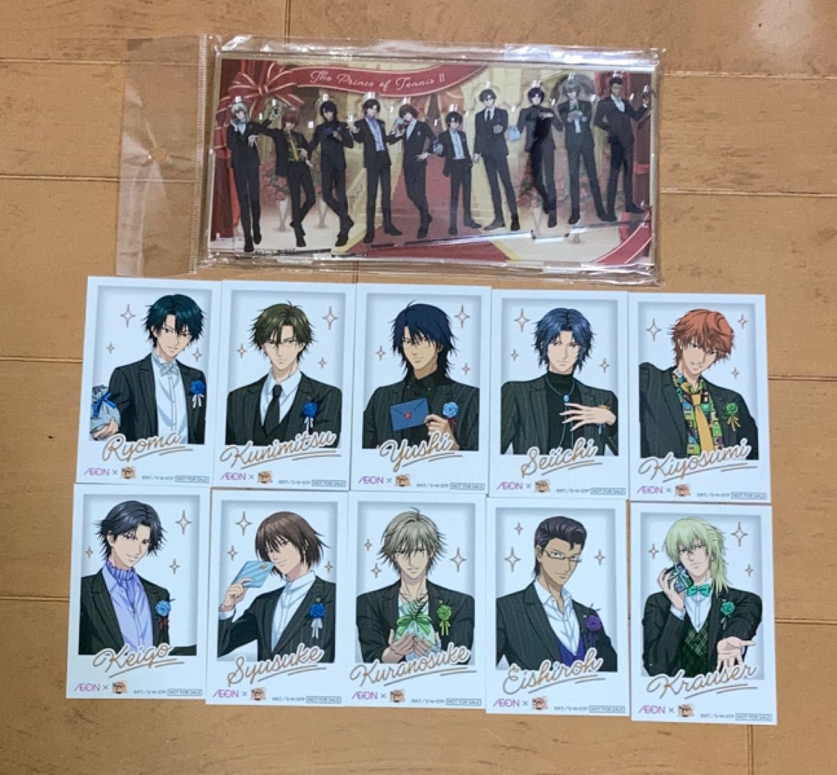 New Prince of Tennis AEON Exclusive ROYALTIME Photo-Style Cards Complete Set of All 10 Types & Diorama Acrylic