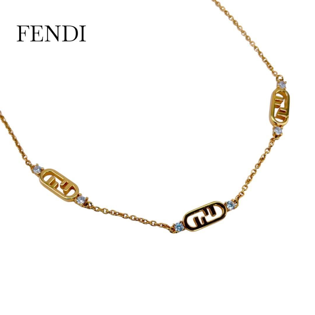 芬迪 FENDI 项链 OLOCK 奥洛克 水晶 8AL190 ATEP F089U TU 金色