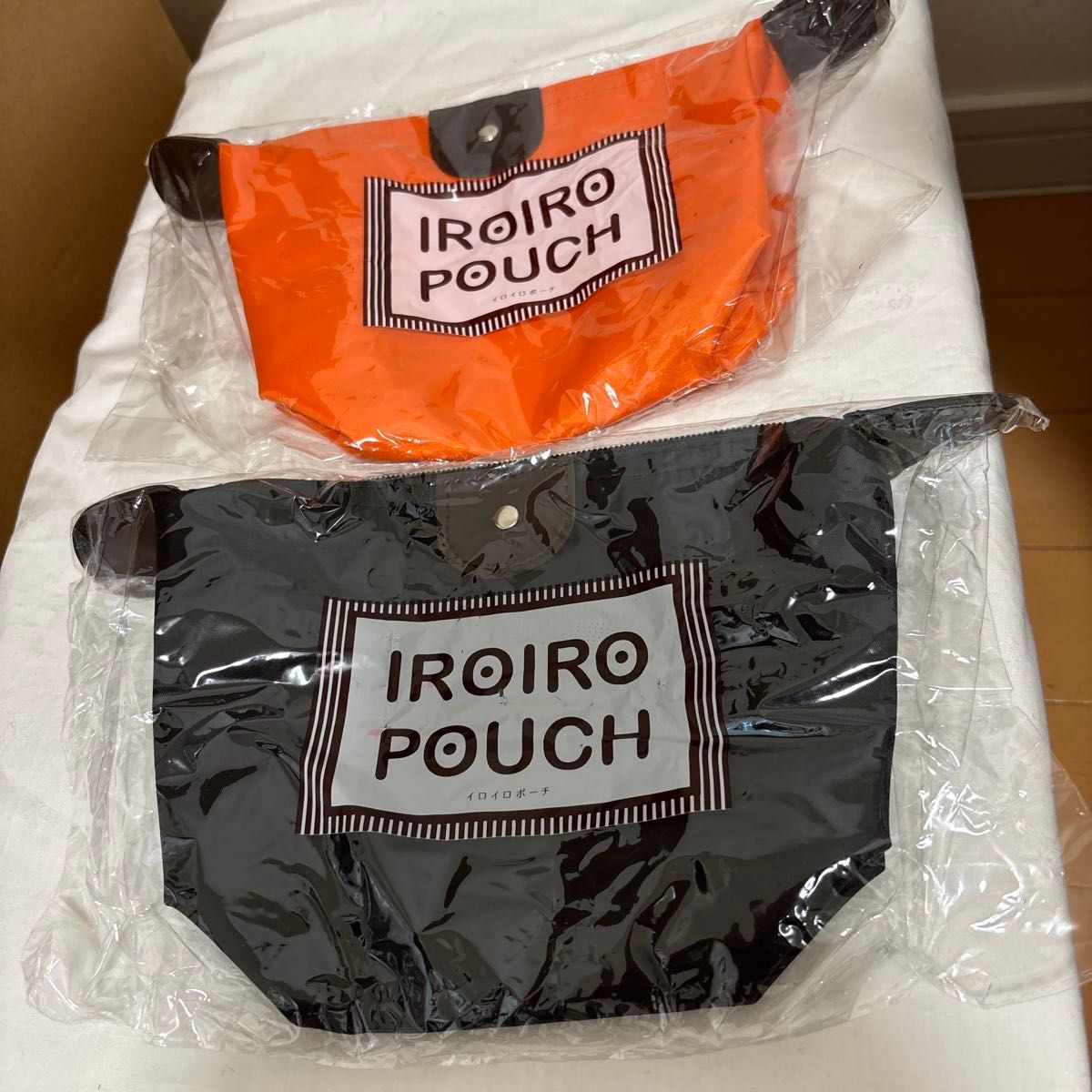IROIRO POUCH Waist Pouch Body Bag Orange/Black 2-Piece Set