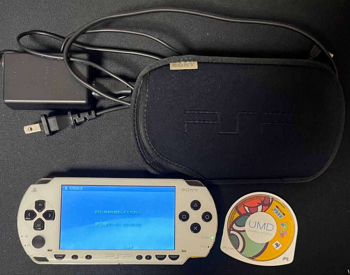 读取正常!附带配件套装!PSP-1000陶瓷白欠陥品