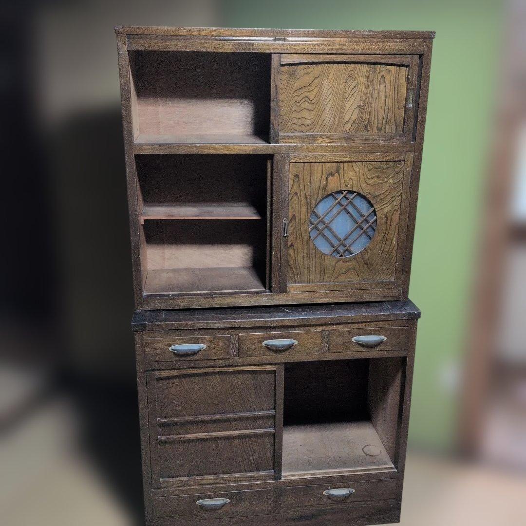 昭和复古 茶柜 水屋柜 木制收纳家具 古董 古家具