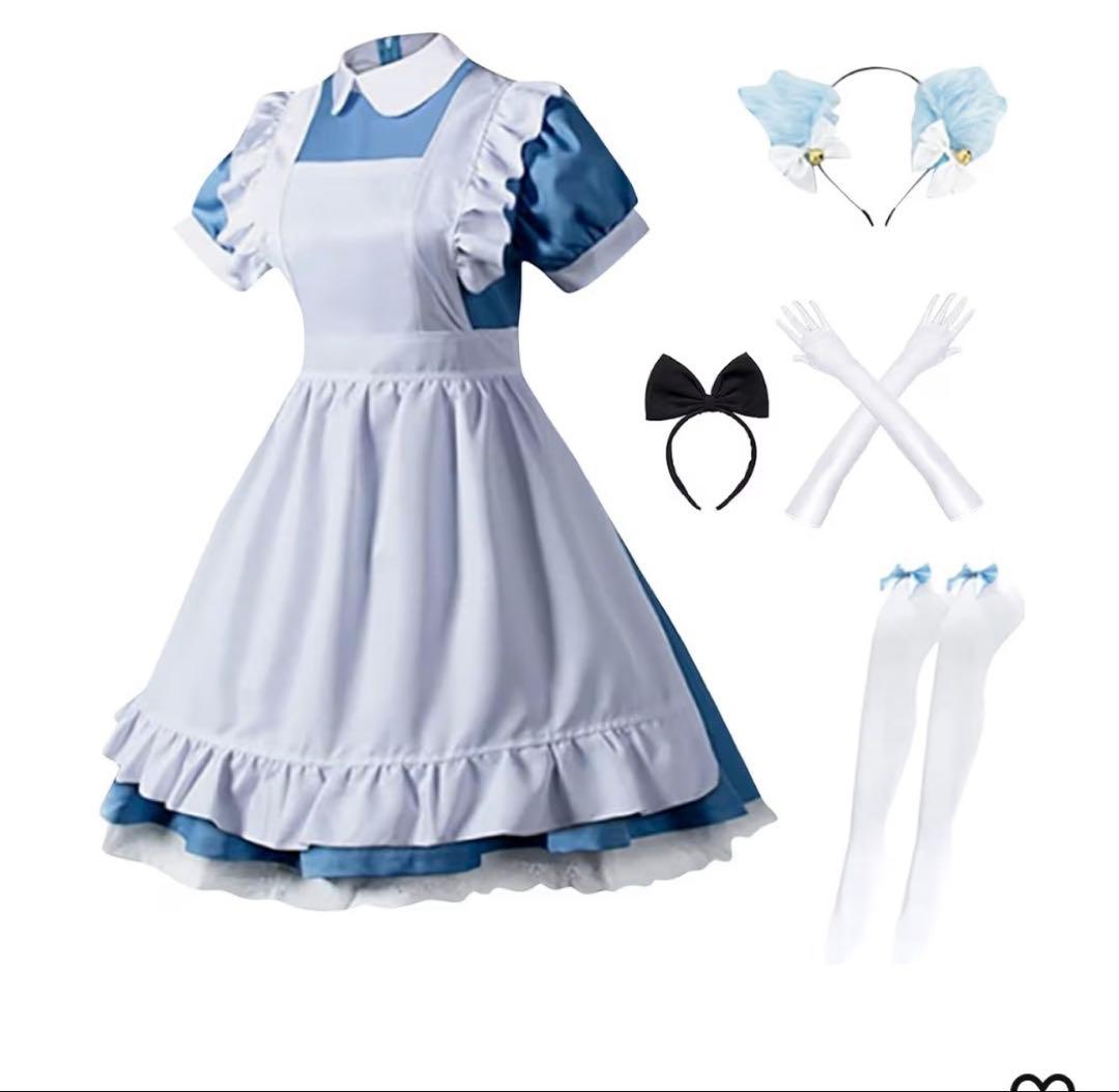 新品洛丽塔连衣裙2XL蓝色喀秋莎cosplay活动