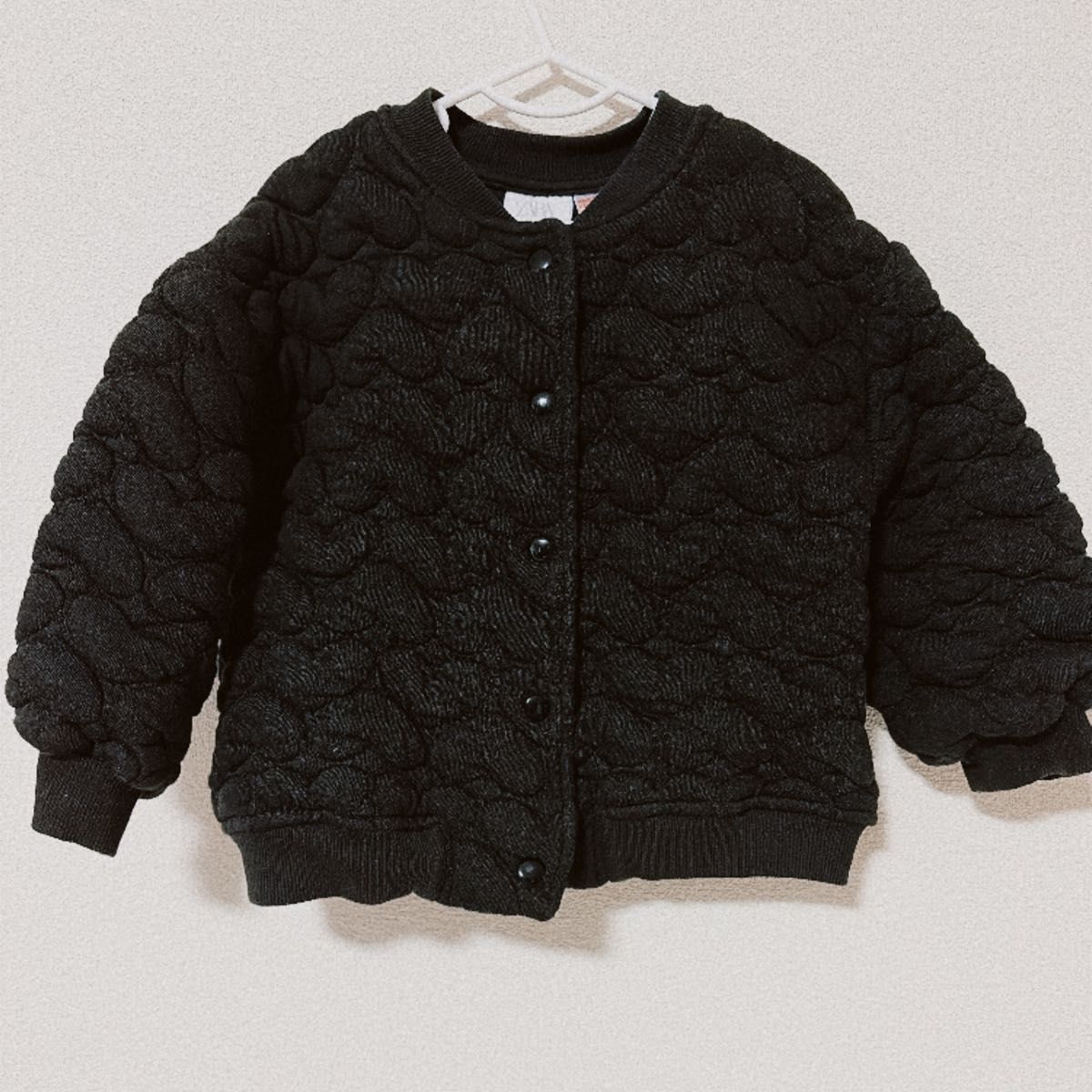 ZARA Baby ☆ 心形黑色长袖外套92尺寸婴儿夹克