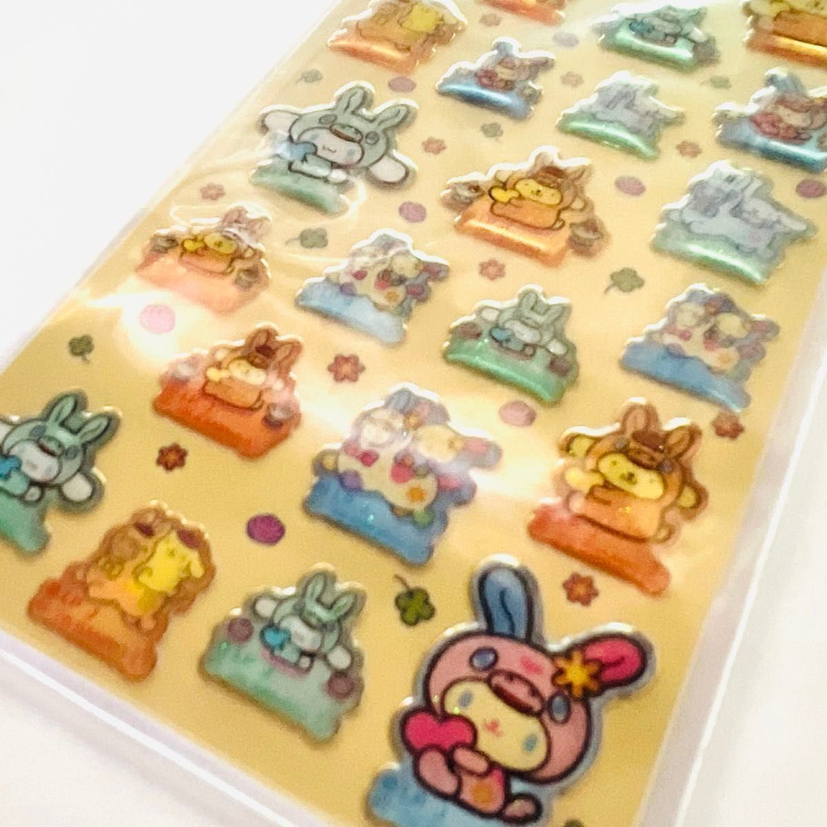 Sanrio Rody Collaboration Kirafuchi Resin Prime Seal Usahana Pom Pom Pom Pudding Cinnamon Roll