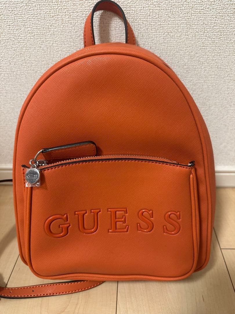 GUESS 迷你双肩包 橙色