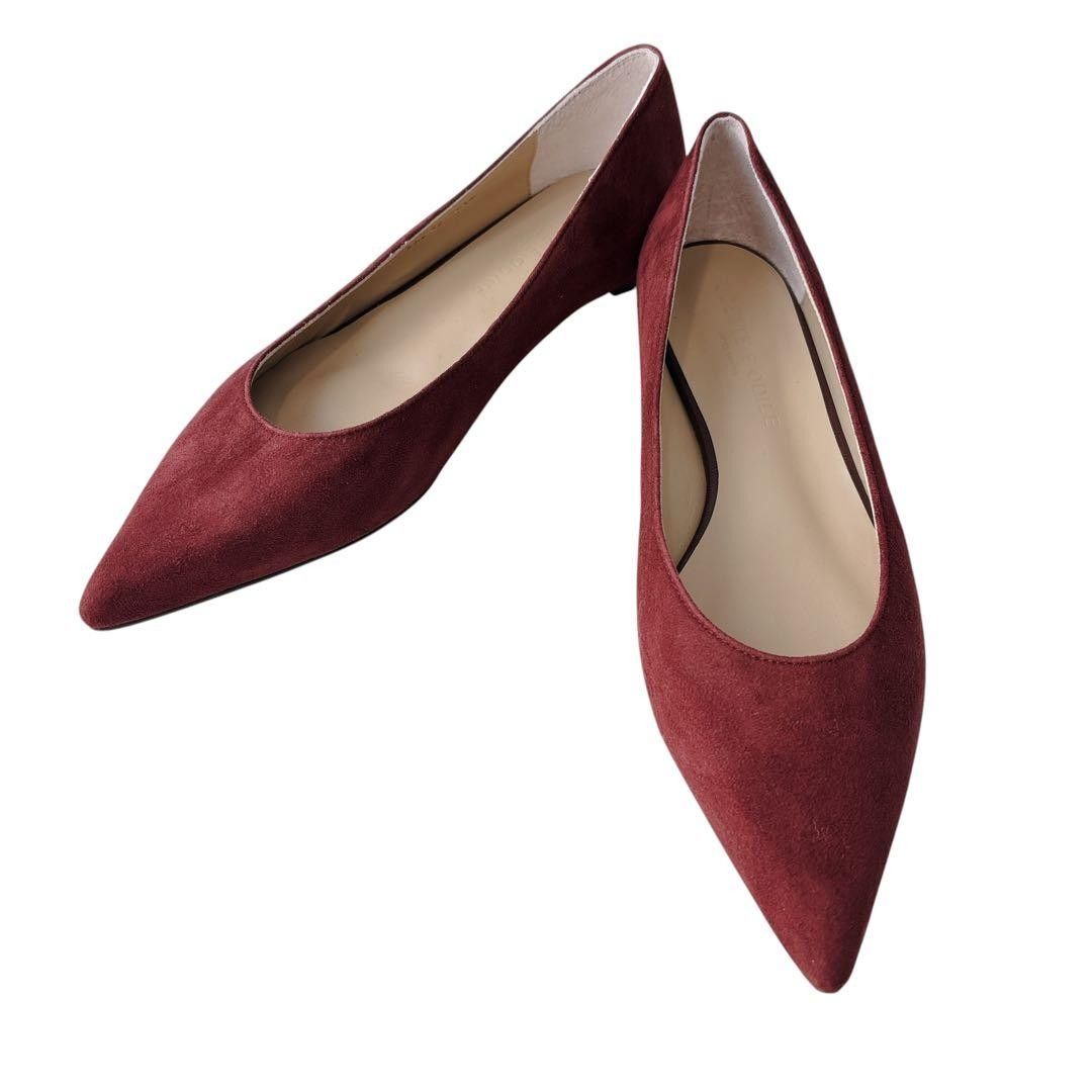 【極美品】Odette e Odile スエード フラット ボルドー 23.5