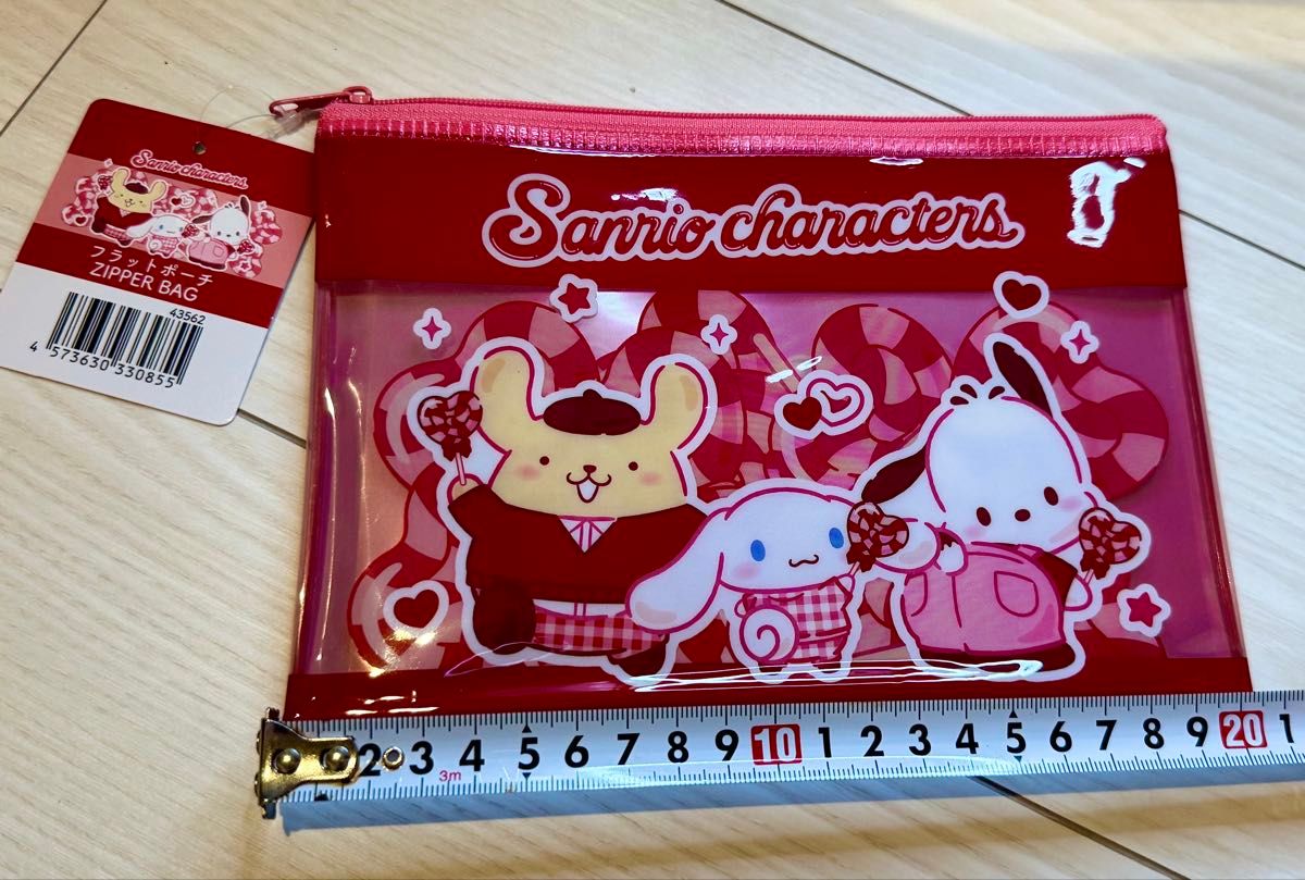 Sanrio Characters Flat Pouch: Pompompurin, Cinnamoroll, and Chococat