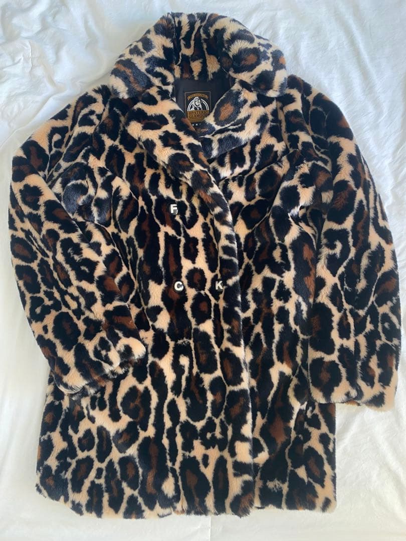 HYSTERIC GLAMOUR leopard花样毛皮大衣