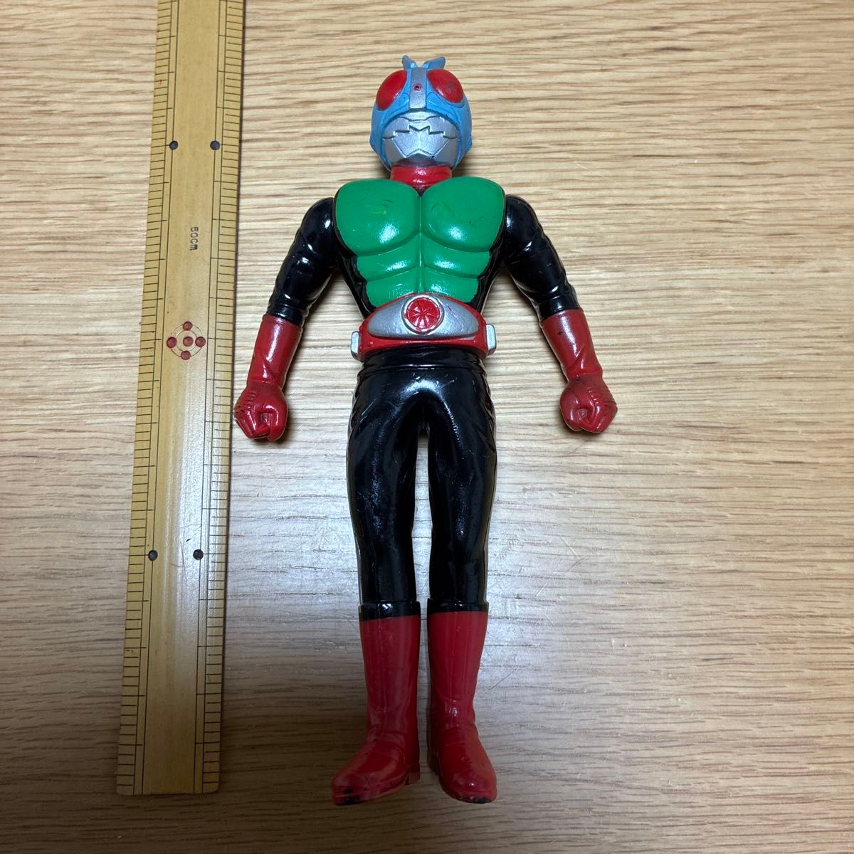 バンダイ 仮面ライダー 2号 1989年 日本製 JAPAN ソフビ 石森プロ 東映 17cm レトロ【複数落札 値引き対応】