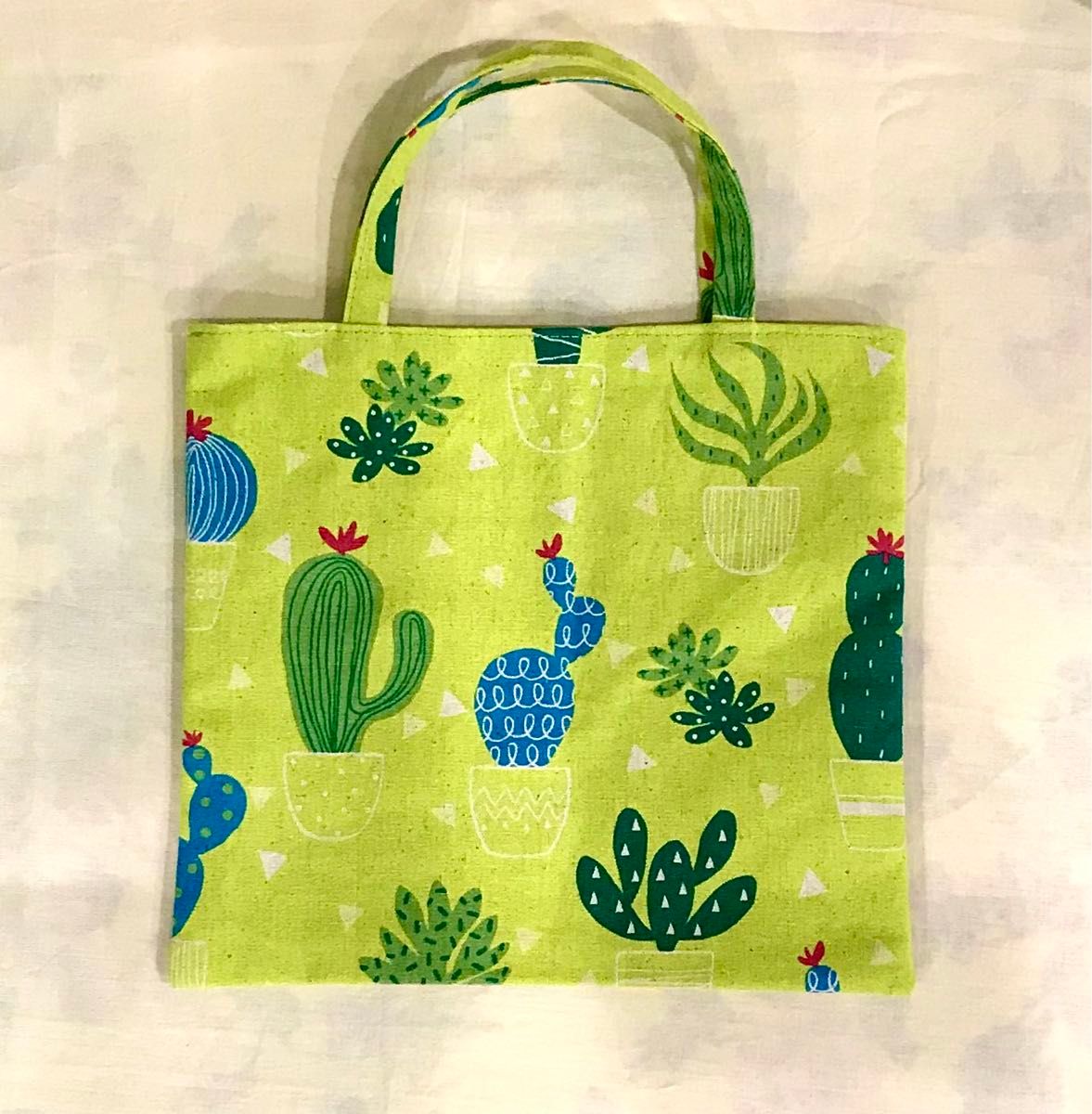 Mini Tote Bag Mini Handbag Handmade Cactus Lined