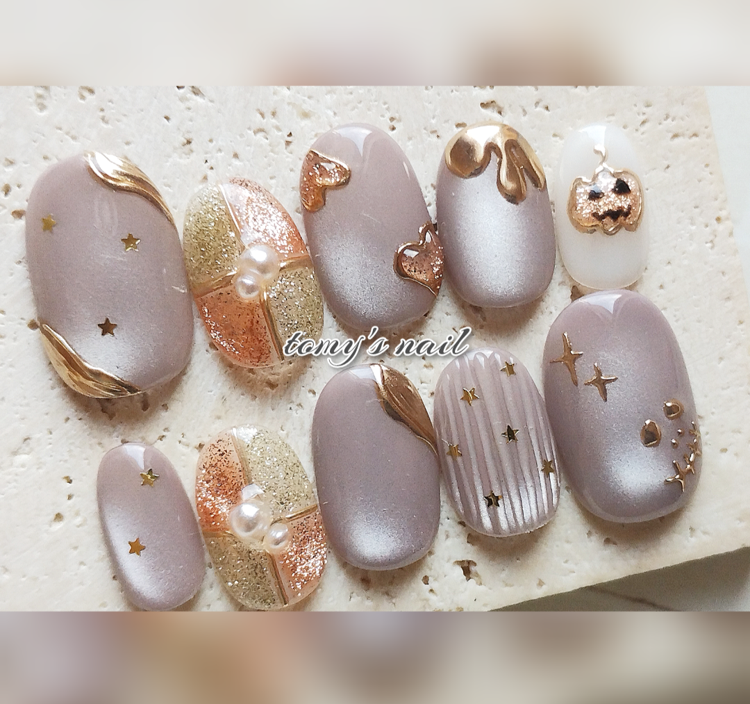 Nail Tips Halloween / Nuance / Plump / Magnetic / Event