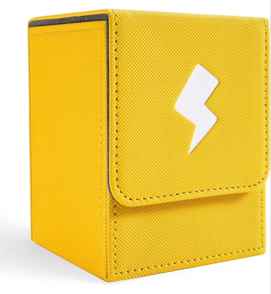 Card Case Deck Case Large Capacity High Quality PU Leather with Magnet Yellow