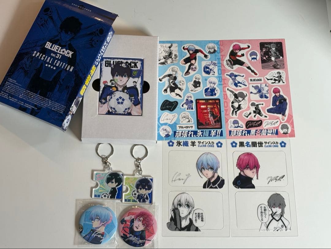 Blue Lock Goods Bundle Sale: Isagi, Rin, Kaiser, Trump Cards, Can Badges